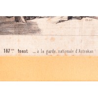 Litografia z cyklu LES BANQUETEURS. Honoré Daumier. Sygn. XIX w.